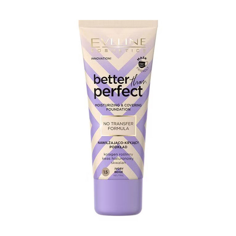 Зволожувальний тональний крем для обличчя Eveline Cosmetics Better Than Perfect Moisturising &amp; Covering Foundation, 1.5 Ivory Beige, 30 мл